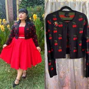 Hot Topic Riverdale Cheryl Blossom Cherry Cropped Cardigan
